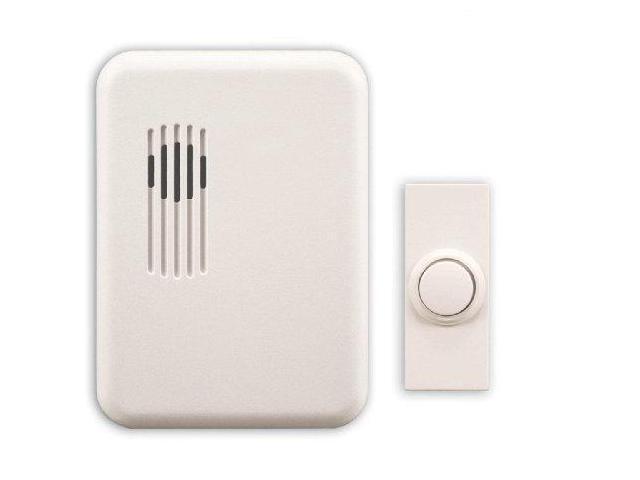 Modern White Finish Wireless Plug In Door Chime Newegg Com