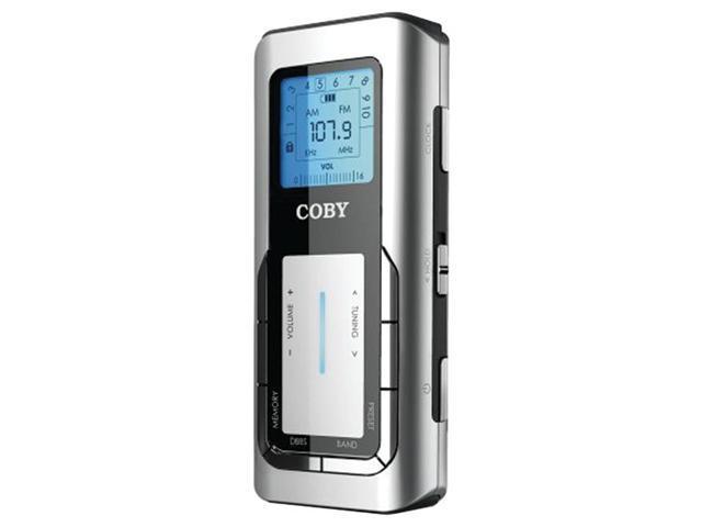 Coby CX90SVR Digital Pocket AM/FM Radio, Silver