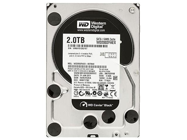 WD Black WD2002FAEX 2TB 3.5" 7200rpm Hot Swappable Internal Hard Drive