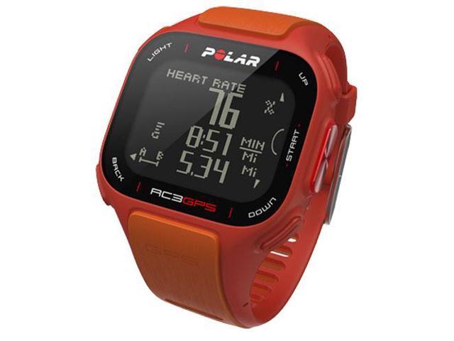 Polar RC3 GPS Without Heart Rate Sensor Watch in Red/Orange Running 90047381  - Newegg.com