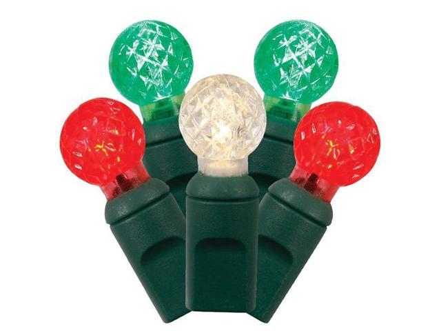 Vickerman 391914 50 Light 25 Green Wire Red White Green Led