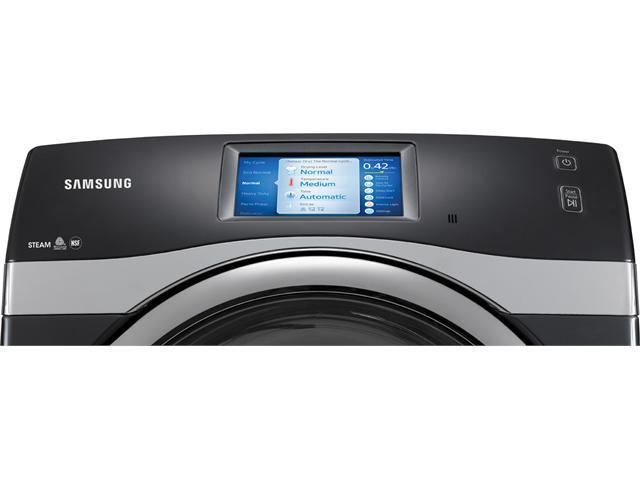 Samsung DV457GVGSGR 27" Front-Load Gas Dryer with 7.3 cu. ft. Capacity, 14 Drying Cycles, 9 Options, Steam Dry Technology, Smartphone Control/Monitor and 8" Touch Screen LCD (Onyx)