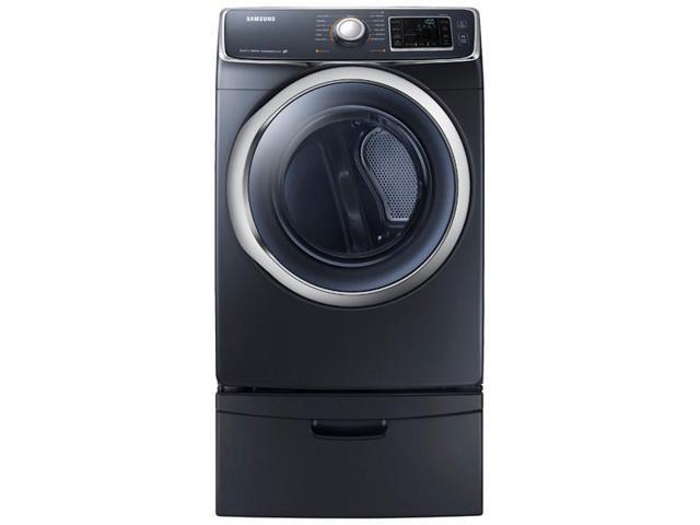 27" Front-Load Electric Dryer with 7.5 cu. ft. Capacity, 13 Drying Cycles, Vent Sensor, 11 Options, Eco Dry Option, Steam Dry, Dual Heaters, Dryer Rack and Stainless Steel Drum: Onyx