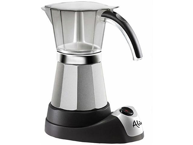 DeLonghi EMK6 Electric Moka Espresso Maker Silver/Black