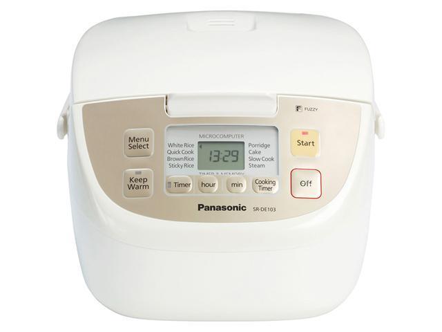 Panasonic SR-DE103 White Microcomputer Controlled Fuzz Logic 5 Cups (Uncooked)/10 Cups (Cooked) Rice Cooker