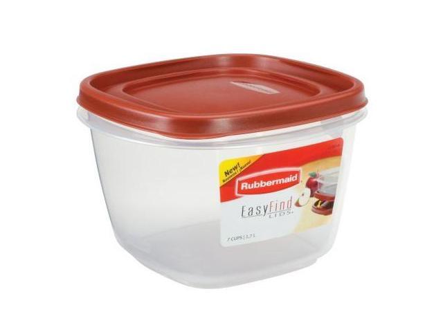 Rubbermaid Easy Find Lid Square 7 Cup Food Storage Container Newegg Com