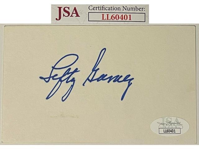 Lefty Gomez signed 3x5 Index Card- JSA #LL60401 (NY Yankees/Senators/HOF 1972) - Newegg.com