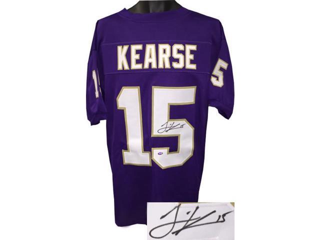 Jermaine Kearse signed Purple Custom Stitched College Football Jersey #15 XL- Mill Creek Hologram