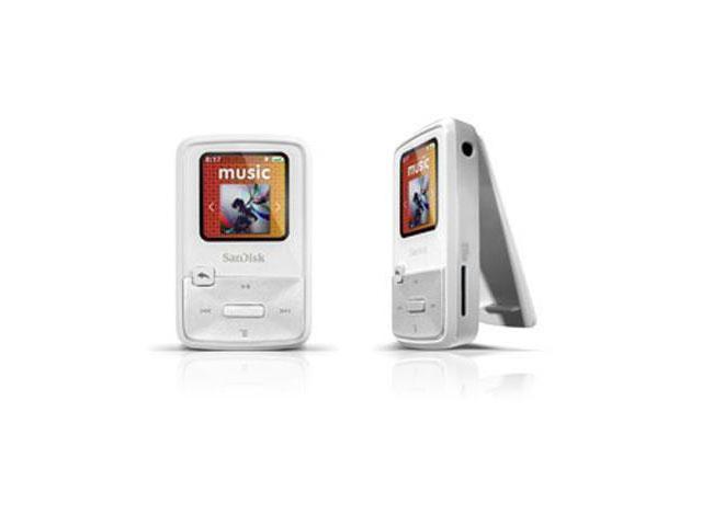 SanDisk Sansa Clip Zip 1.1" White 4GB MP3 Player SDMX22-004G-A57W
