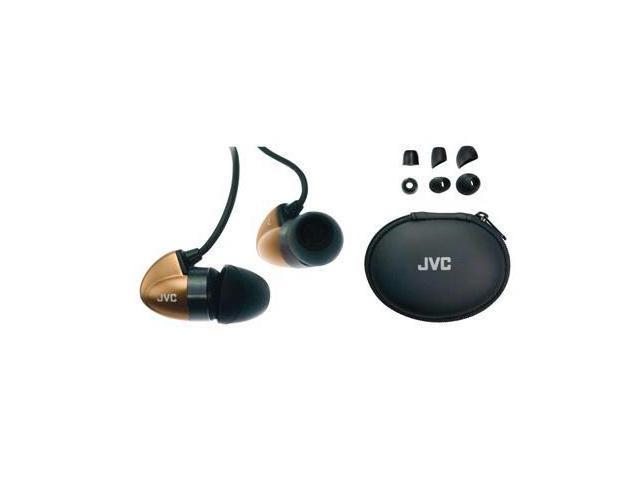 JVC Black/Gold HA-FX300T 3.5mm Connector Canal Bronze "Bi-METAL" Structure Headphone