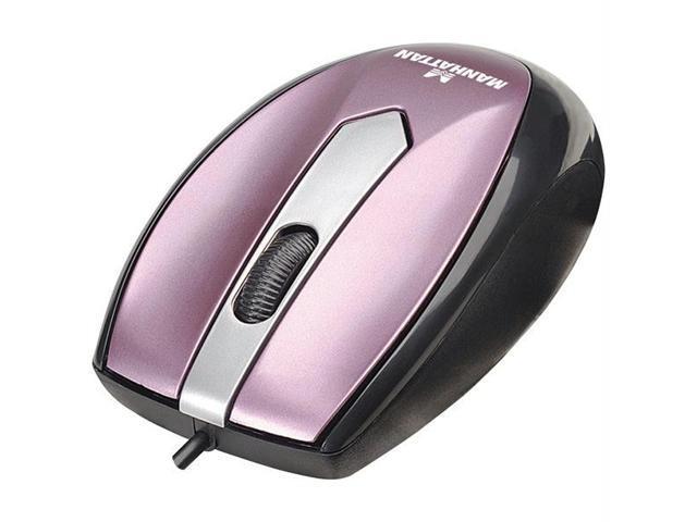 Manhattan MO1 Optical Mini Mouse 177993 Metallic Purple 3 Buttons 1 x Wheel USB Wired Optical 1000 dpi Mouse