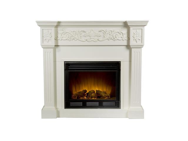 Southern Enterprises Fe9279 Calvert Carved Electric Fireplace Ivory