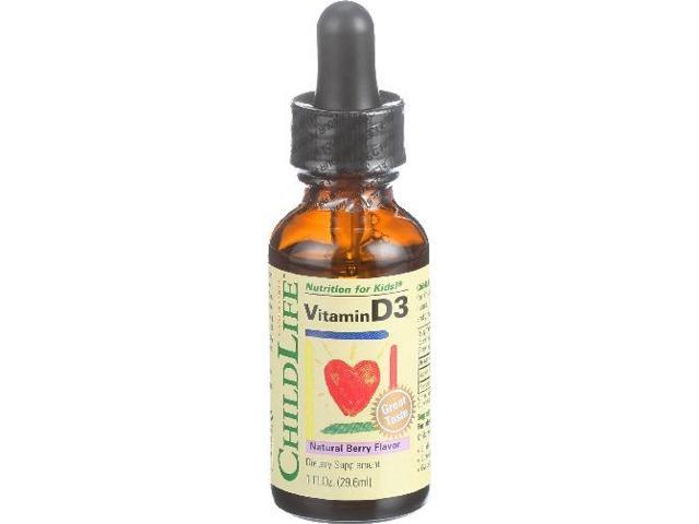 Vitamin D3 Mixed Berry Flavor Child Life 1 Oz Liquid