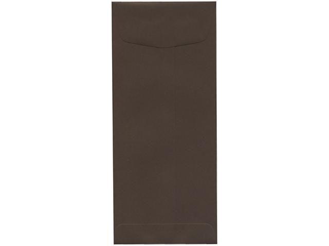 JAM Paper Policy Premium Envelopes, #14, 5 x 11 1/2, Chocolate Brown Recycled, 50/BX - W.B. Mason
