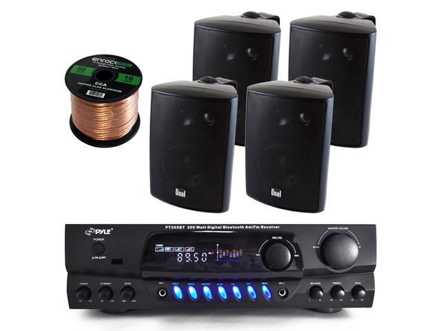 dual 100 watt 3 way indoor outdoor speakers