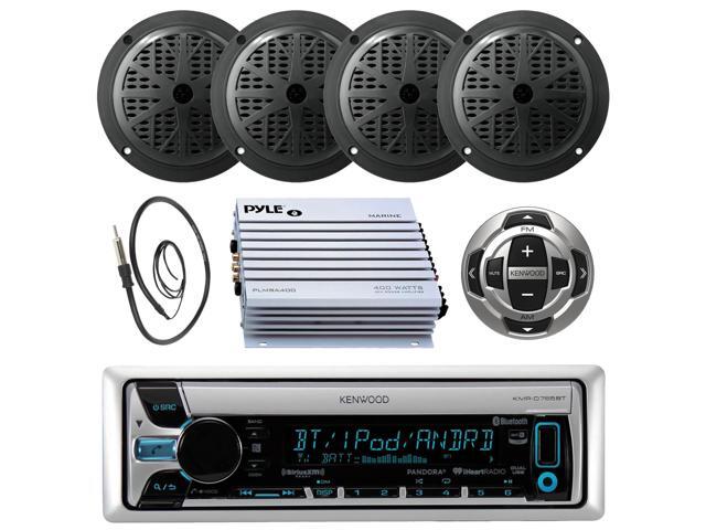 Kenwood Bluetooth USB AUX Radio Marine 5.25/" Speakers 400W Marine Amplifier