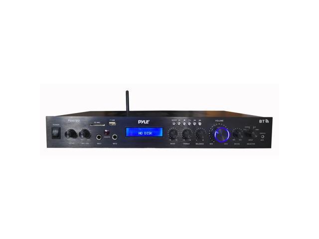 Pyle Home Theater Amplifier Audio MP3/USB/SD/AUX/FM Black Receiver Sound System with Bluetooth Wireless Streaming