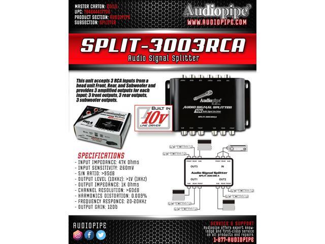Audiopipe Multi-Audio Amplifier 3 RCA outputs