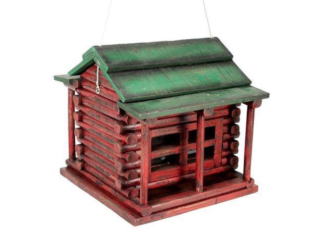 River S Edge Wood Log Cabin Birdfeeder 638 Newegg Com