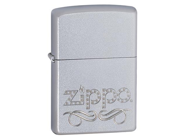 Zippo ZOZO24335 Traditional Lighter Scroll Satin Chrome World Famous ...