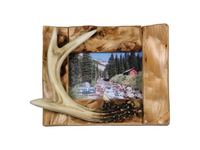 River S Edge Fir Root Deer Antler Picture Frame 510 Newegg Com