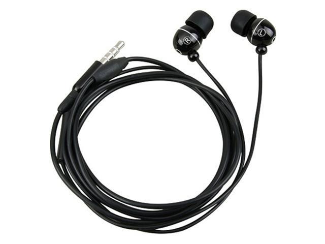 Universal 3.5mm In-Ear Stereo Headset w/ On-off, Ball-head Shape, Black