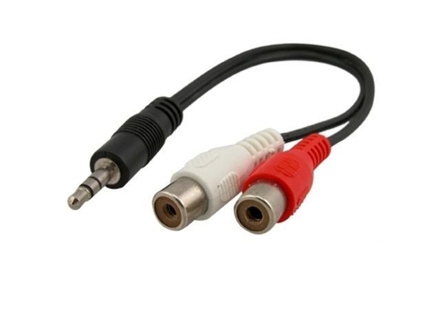 INSTEN for iPhone® 4 & 4S - 6 Inch 3.5mm Stereo to 2 RCA M/F cable