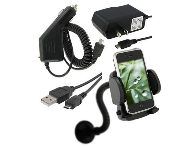 MOUNT + USB + CAR + HOME CHARGER compatible with HTC DROID INCREDIBLE HD2