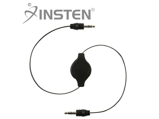 Insten Retractable 3.5Mm Audio Extension Cable M / M, Black