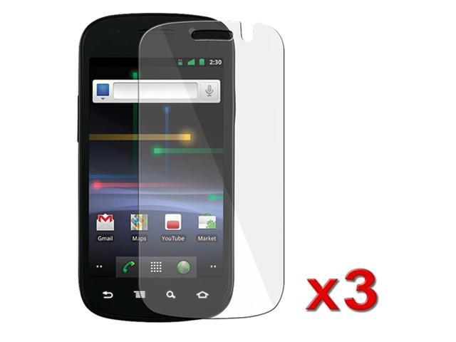 Transparent Clear Screen Protector compatible withSamsung© Google Nexus S with Cleaning Cloth, 3 Packs
