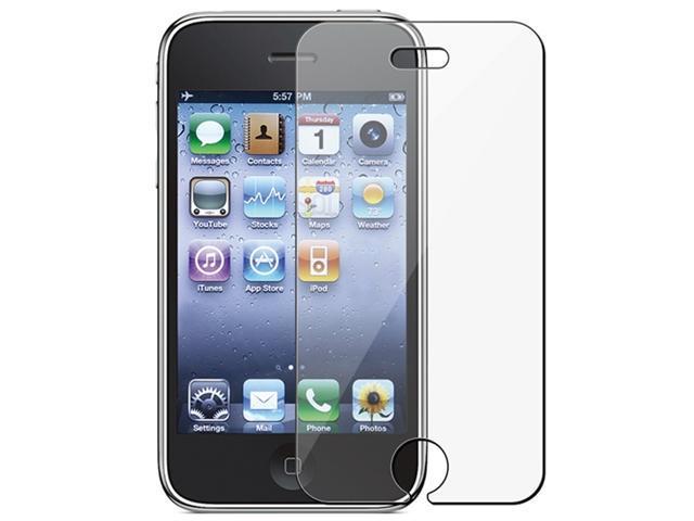 Black S Shape TPU Gel Rubber Skin Case+Screen Protector Guard compatible with iPhone® 3 G 3GS