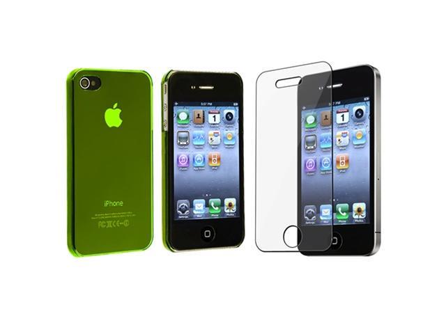 Yellow Slim Fit Snap on Case compatible with Apple® iPhone® 4 / 4S, Bonus Clear LCD Screen Protector Included