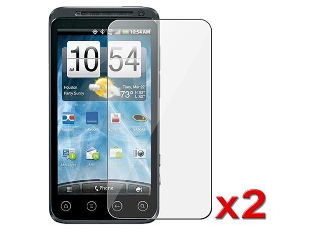 Transparent Clear LCD Screen Protector Film compatible with HTC EVO 3D (Twin Pack)