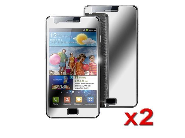 Mirror LCD Screen Protector Film compatible with Samsung© Galaxy S II i9100 (Twin Pack)