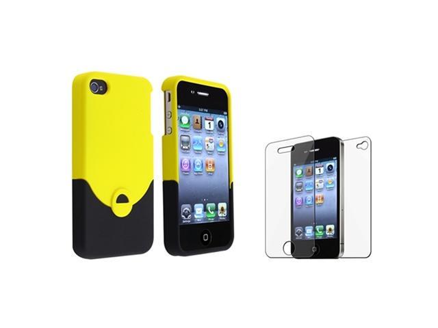 Yellow Black Hard Plastic Case Cover Skin Accessory compatible with iPhone® 4 4G 4S 4GS 4th