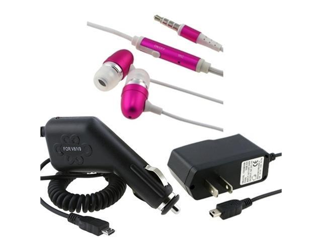 Car+Wall Charger+Headset compatible with Motorola Moto Razr VE-20