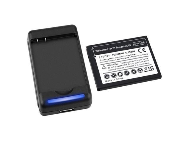 For HTC ThunderBolt 4G Desktop Pod Dock Charger+Li-ion Replacement Slim Battery