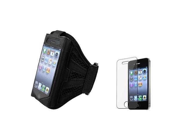 Armband Sportband Black Skin Case Cover+LCD Film Pro Compatible With iPhone® 4 4S