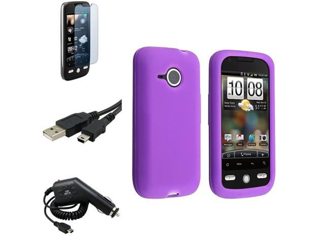 LCD FILM+USB+SILICONE CASE+CHARGER compatible with HTC DROID ERIS