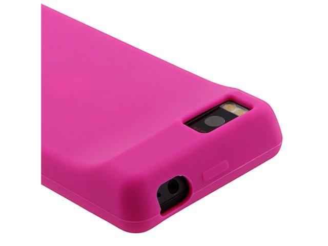 Silicone Soft Gel Skin Case -Hot Pink compatible with Motorola Droid X2 Daytona