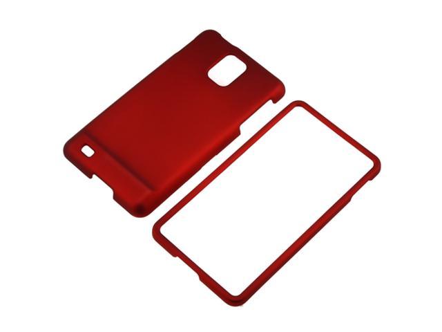 Red Rubber Hard Cover Case compatible with Samsung© Infuse 4G i997