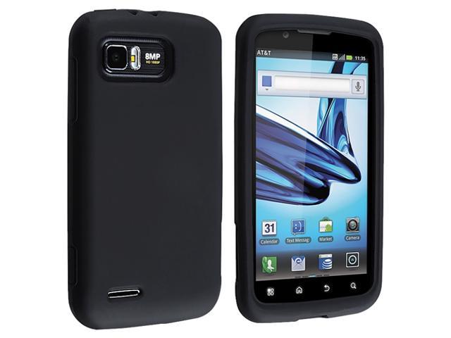 Silicone Skin Case compatible with Motorola Atrix 2 MB865, Black