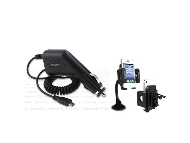 Insten Car Mount+Charger compatible with Samsung© Intercept Epic 4G