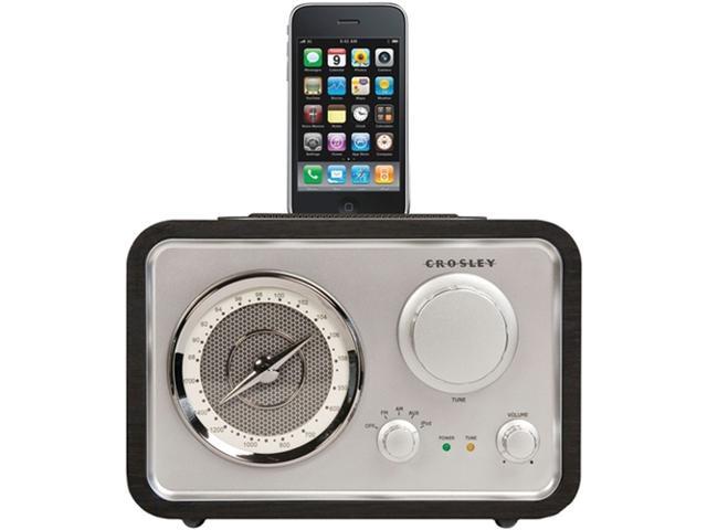 Crosley CR3009A-BK Isolo Radio with Dock for Ipod/Iphone - Newegg.com