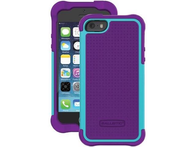 Ballistic TOUGH JACKET TJ0926-A67C Tough Jacket case compatible with iPhone 5/5s ,Grape Purple Silicone/Grape Purple TPU/Teal Blue PC