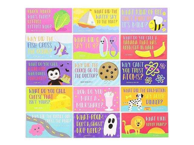 Juvale 60 Pack Kids Funny Lunch Box Note Cards Riddles