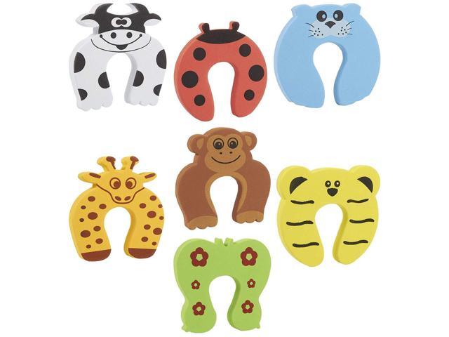 Pinch Guard 7 Pack Baby Proofing Door Stopper Kids Animal Foam