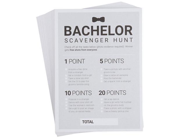 Bachelor Party Games 50 Pack Bar Scavenger Hunt Drinking Game And Dares Fun Novelty Cards For Boys Night Out Bachelor Party Supplies 5 X 7 Inches