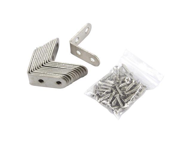 L Right Angle Corner Brackets 12 Pack Of Stainless Steel Metal