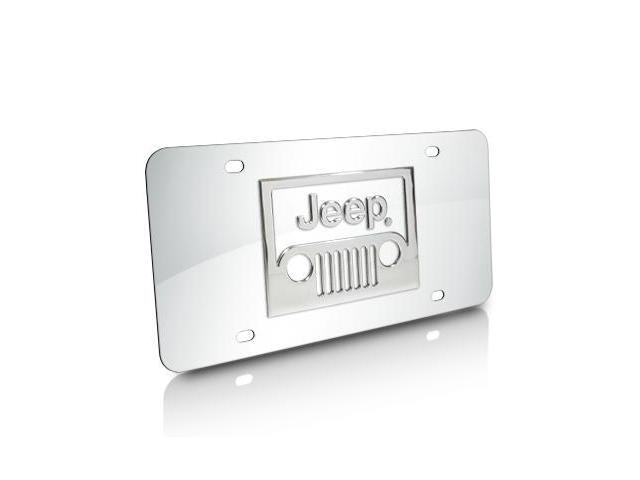 Jeep Grill Logo Chrome Stainless Steel License Plate Newegg Jeep Grill Logo Chrome Stainless Steel License Plate